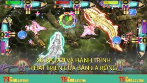 Colorful underwater fishing game scene