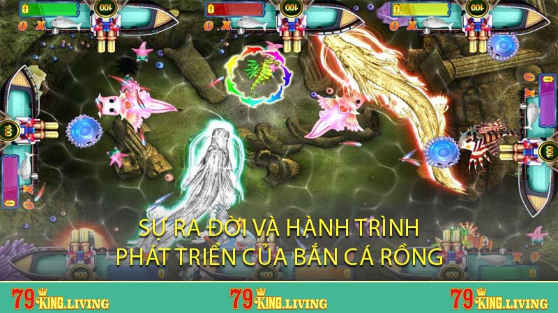 Colorful underwater fishing game scene